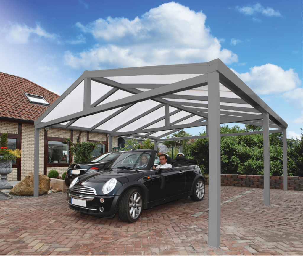 Carport voiture à 2 pans